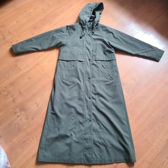 Ll Bean Hooded Duster Trench Coat - Picture 5 of 15